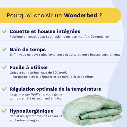 Zelesta Wonderbed 4 Saisons Double - Feuilles délicates