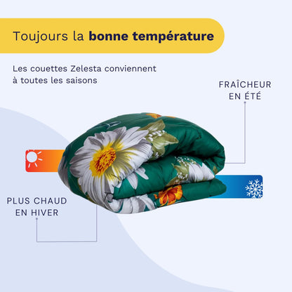 Zelesta Wonderbed 4 Saisons Double - Fleurs de Printemps