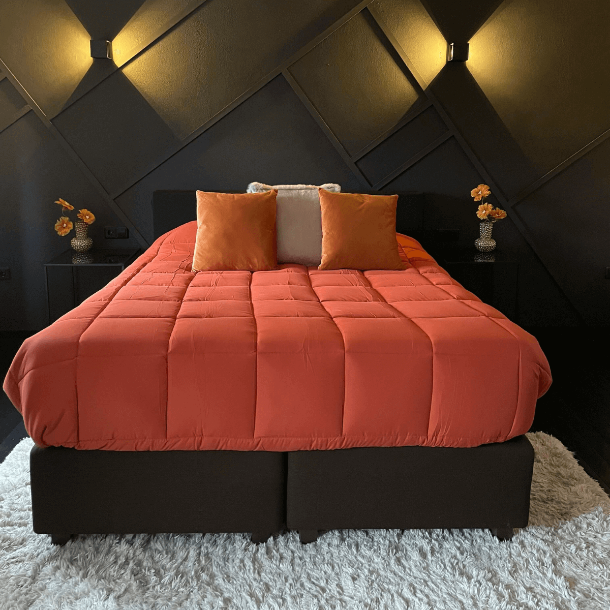 Zelesta Everyday Duo Summer Duvet - Light Grey & Ginger