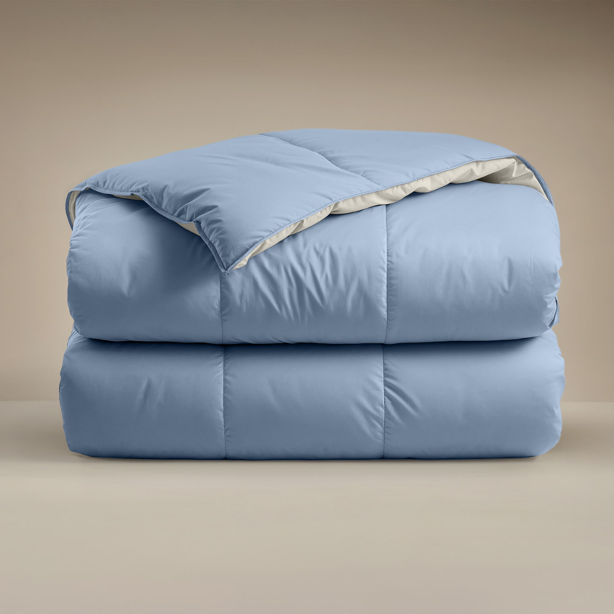 Zelesta Deluxe Duo Couette Coton Percale - Bleu Rêve & Crème
