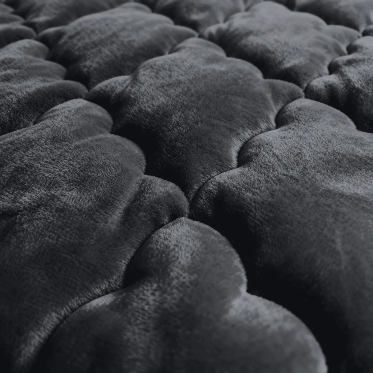 Couette uni en flanelle spéciale Zelesta - Noir