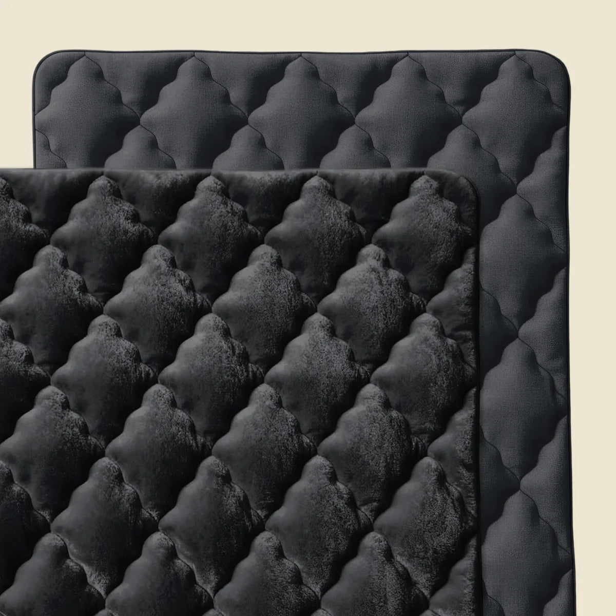 Couette uni en flanelle spéciale Zelesta - Noir
