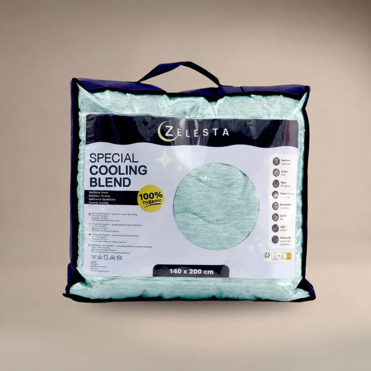 Zelesta Special Cooling Blend Summer Duvet - Fresh Mint Green