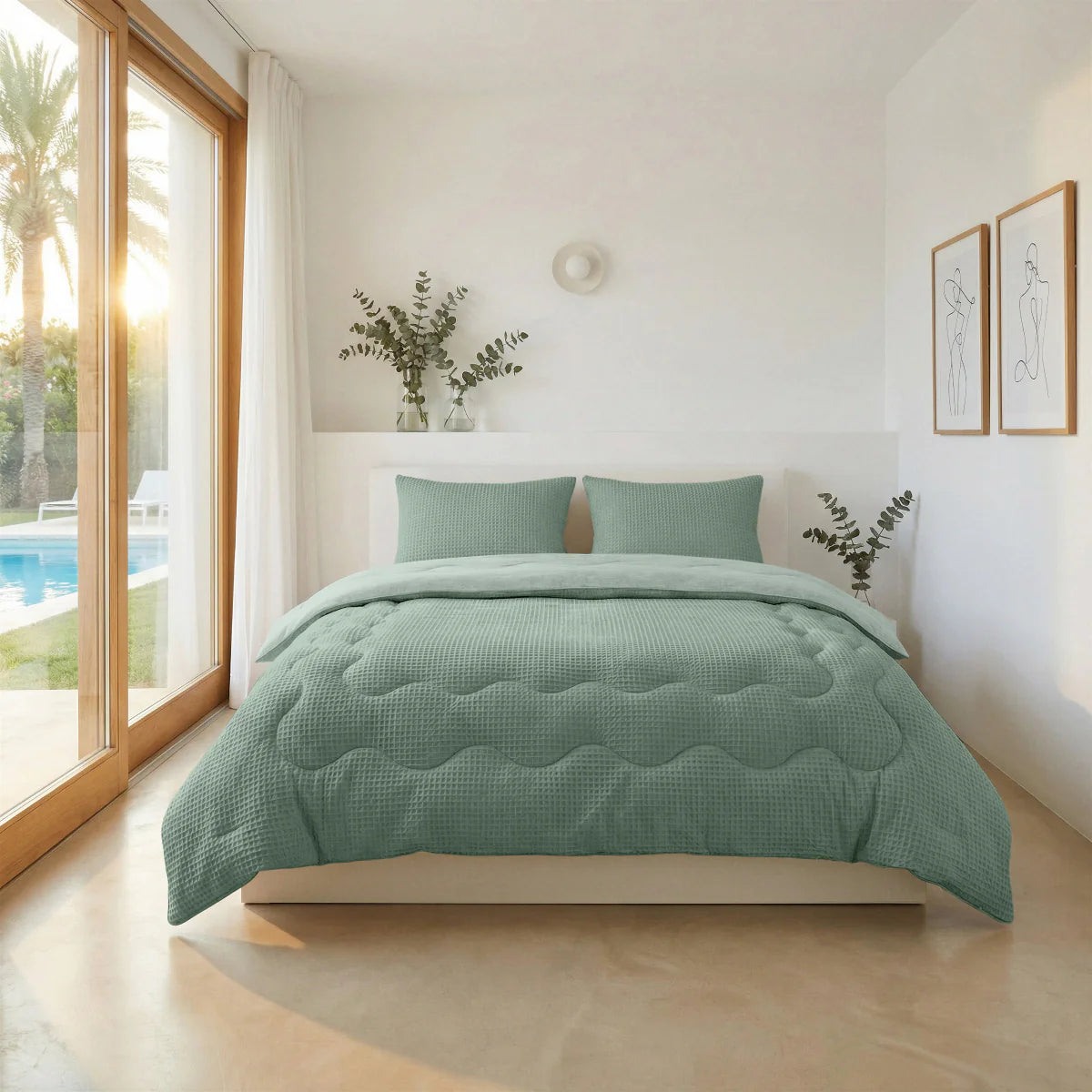 Zelesta Special Cooling Serene Summer Duvet - Sage Green