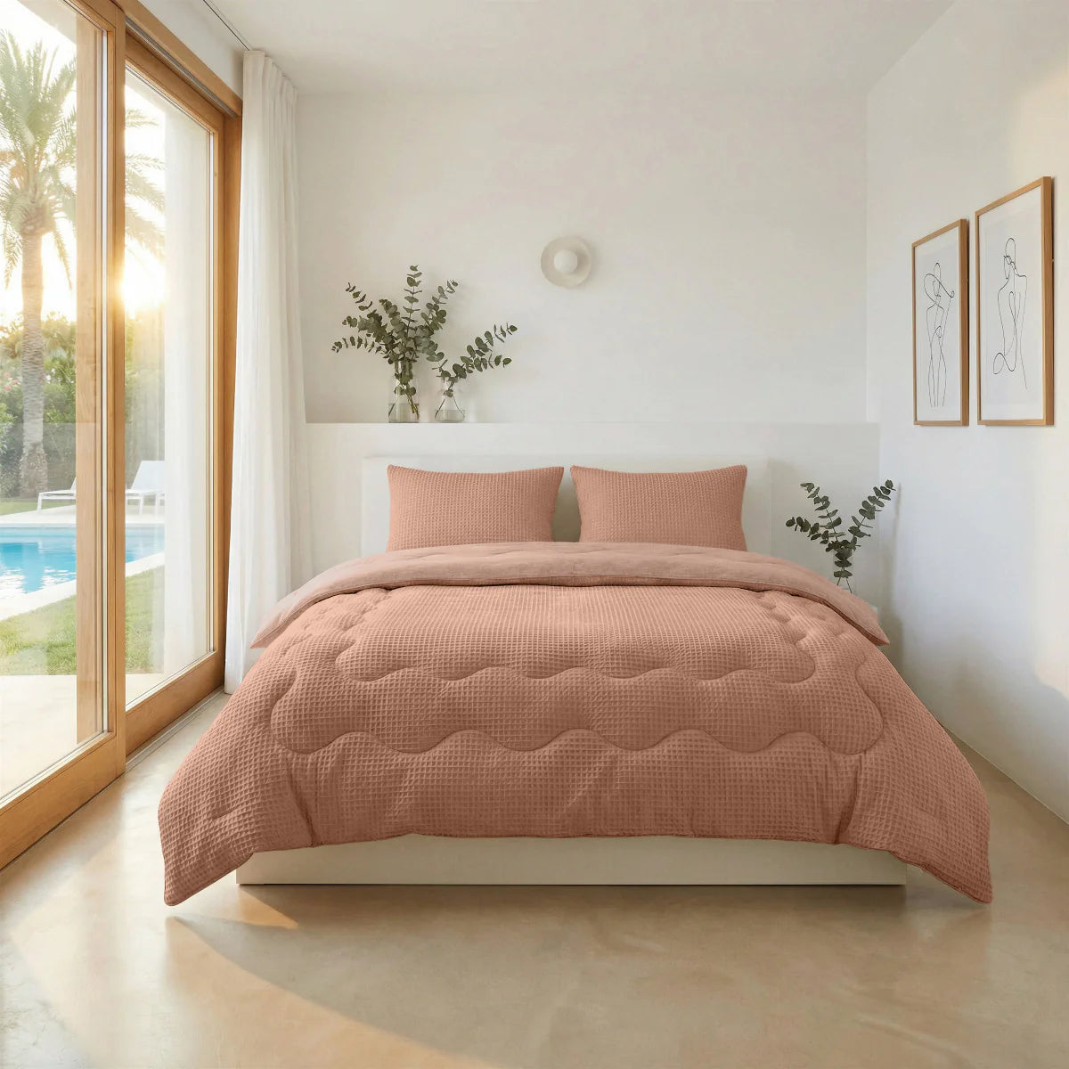 Zelesta Special Cooling Serene Summer Duvet - Terracotta Pink