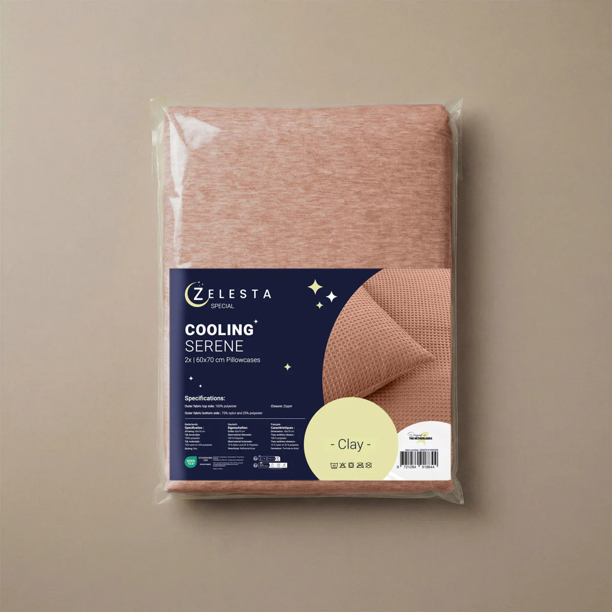 Zelesta Special Cooling Serene Pillowcase Set Of 2 - Terracotta Pink