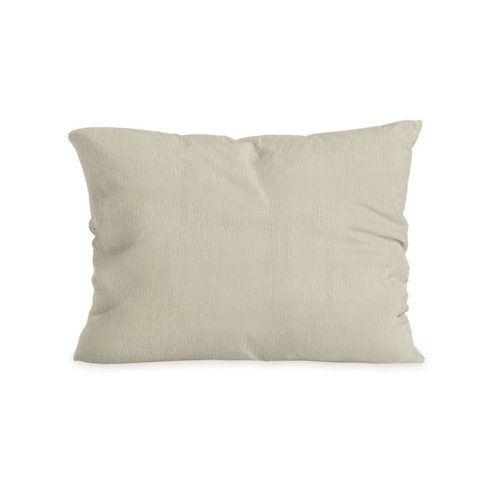 Zelesta Special Seersucker Pillowcase Set Of 2 - Almond Milk Beige