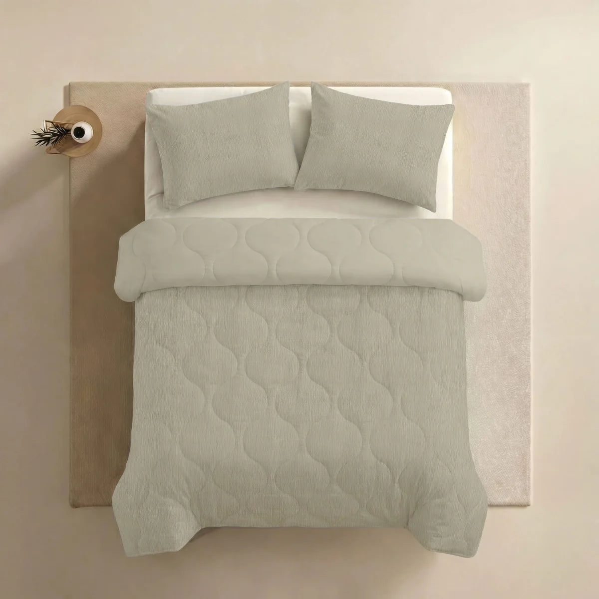 Zelesta Special Seersucker Summer Duvet - Almond Milk Beige