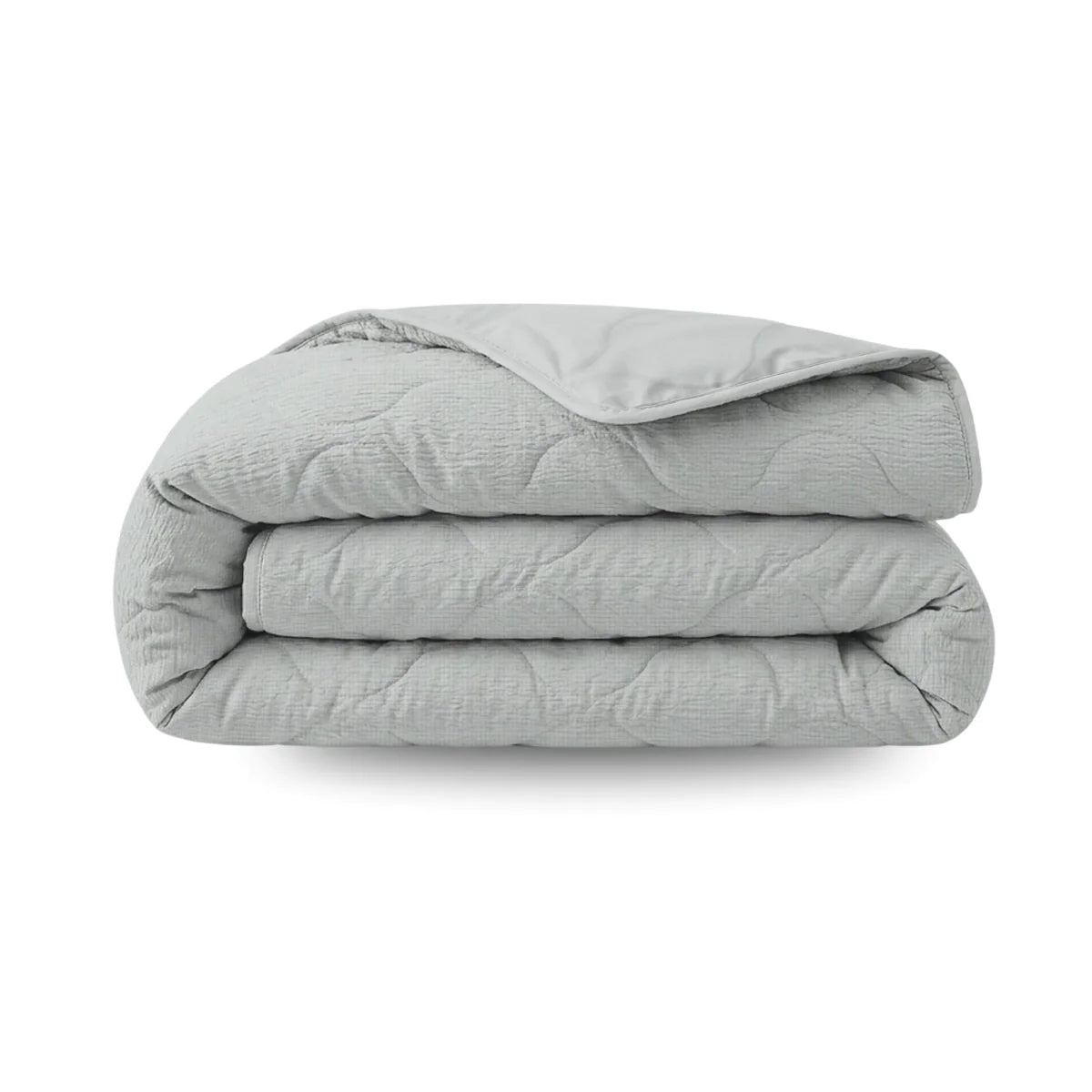 Couette d'été spéciale Zelesta en seersucker - Bleu glace doux