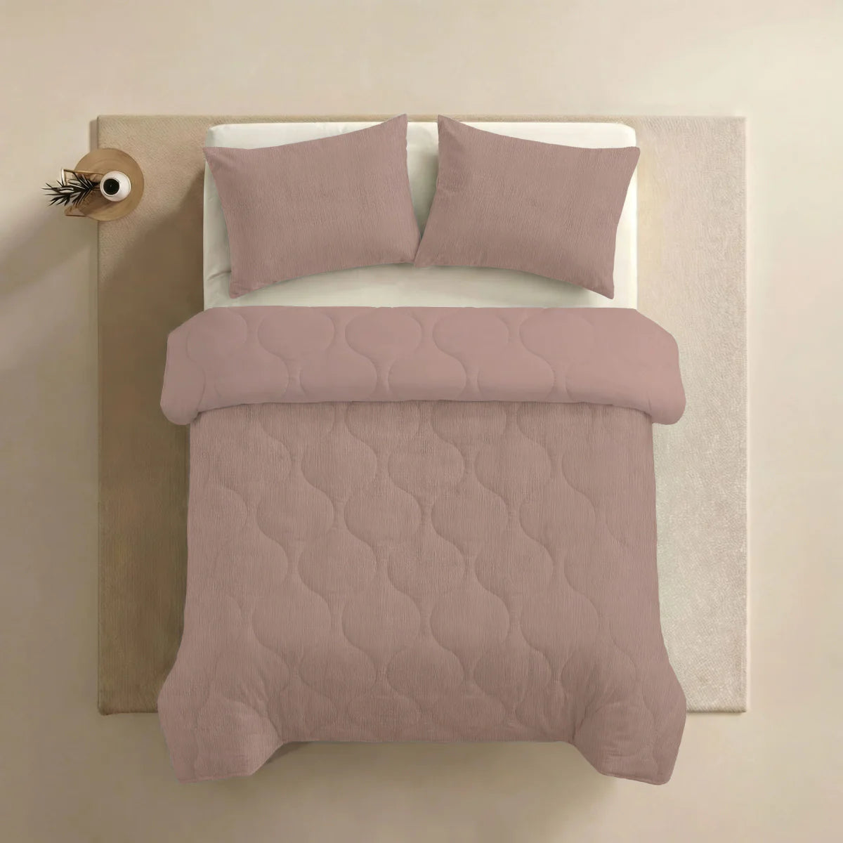 Zelesta Special Seersucker Summer Duvet - Powder Pink