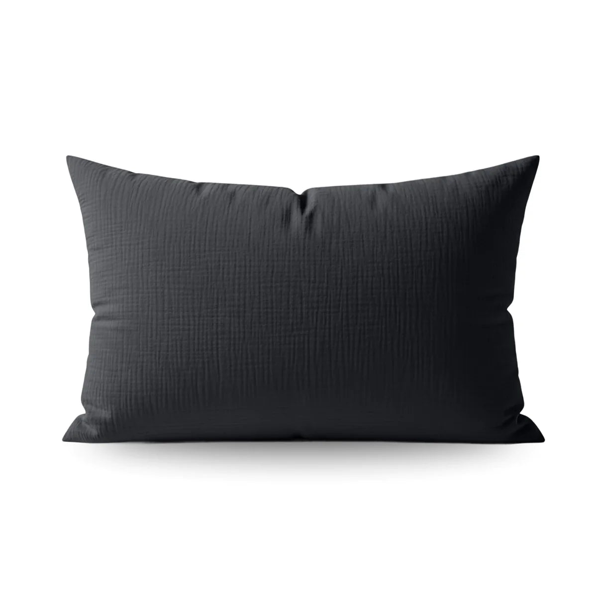 Zelesta Housse d'oreiller en mousseline de coton Special Teddy Lot de 2 - Anthracite