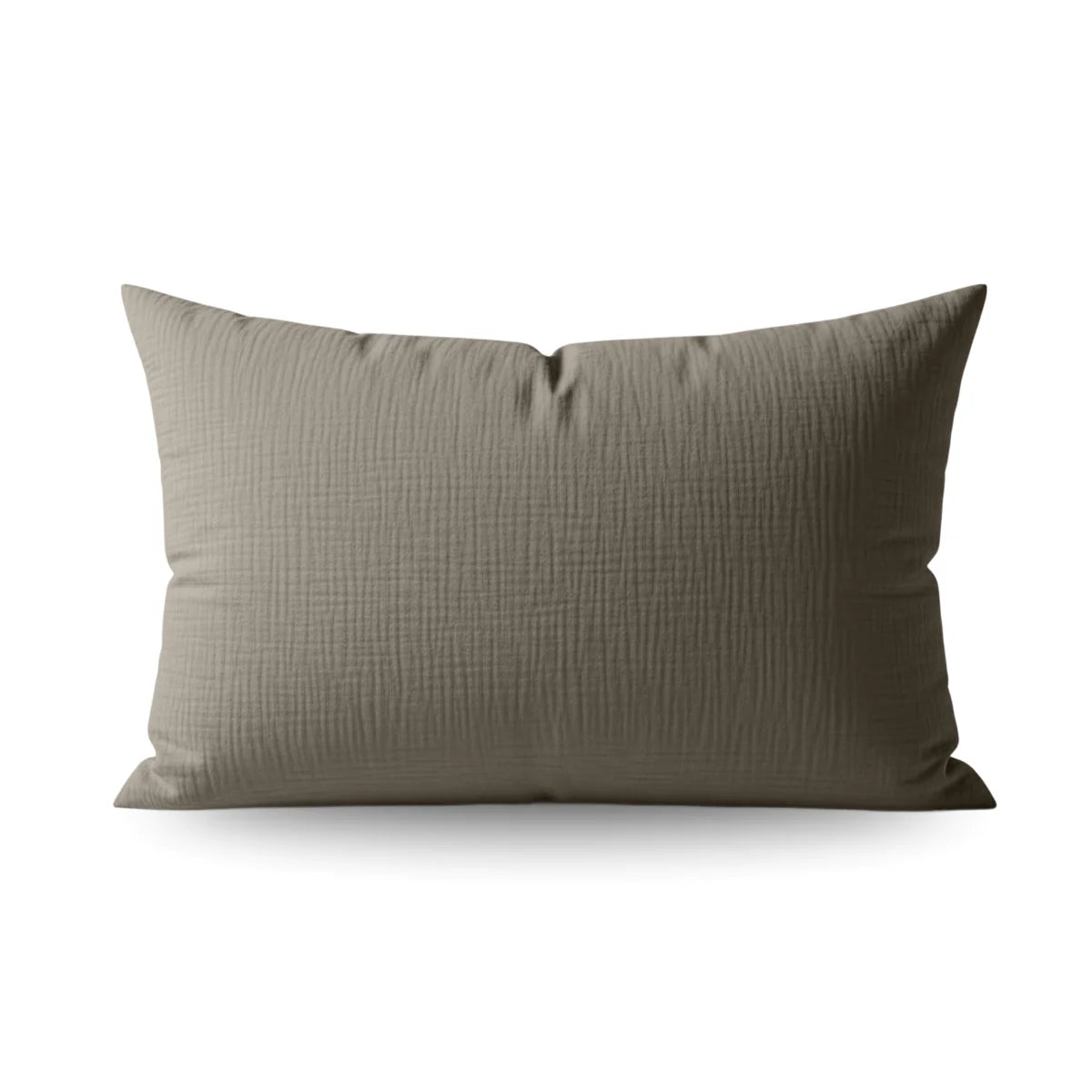 Zelesta Housse de Coussin Spéciale Teddy en Coton Mousseline Lot de 2 - Taupe
