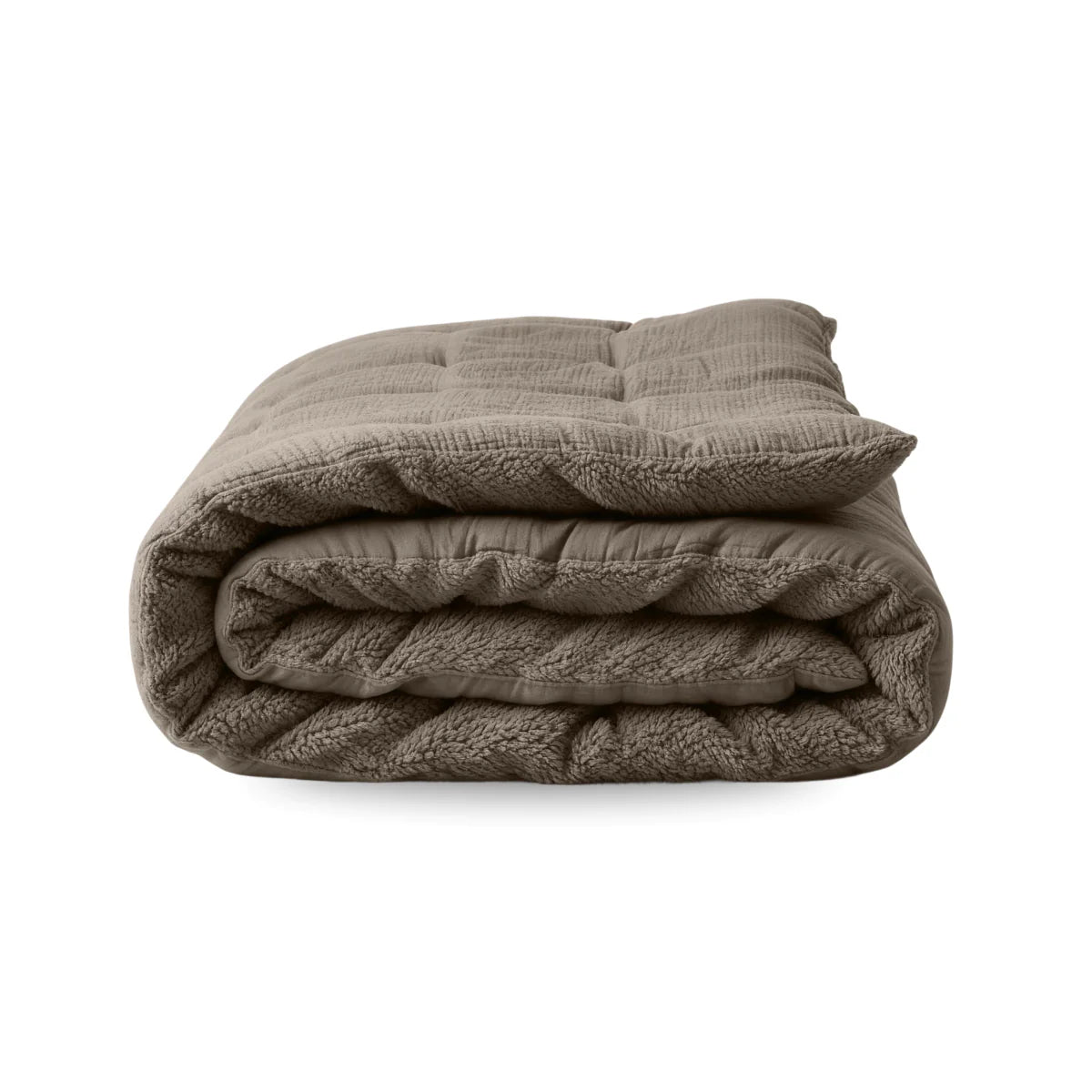 Couette en mousseline de coton spéciale Zelesta Teddy - Taupe