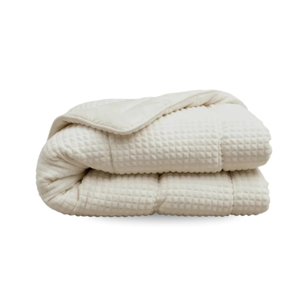 Couette à carreaux spéciale Zelesta Teddy - Crème