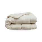 Couette à carreaux spéciale Zelesta Teddy - Crème