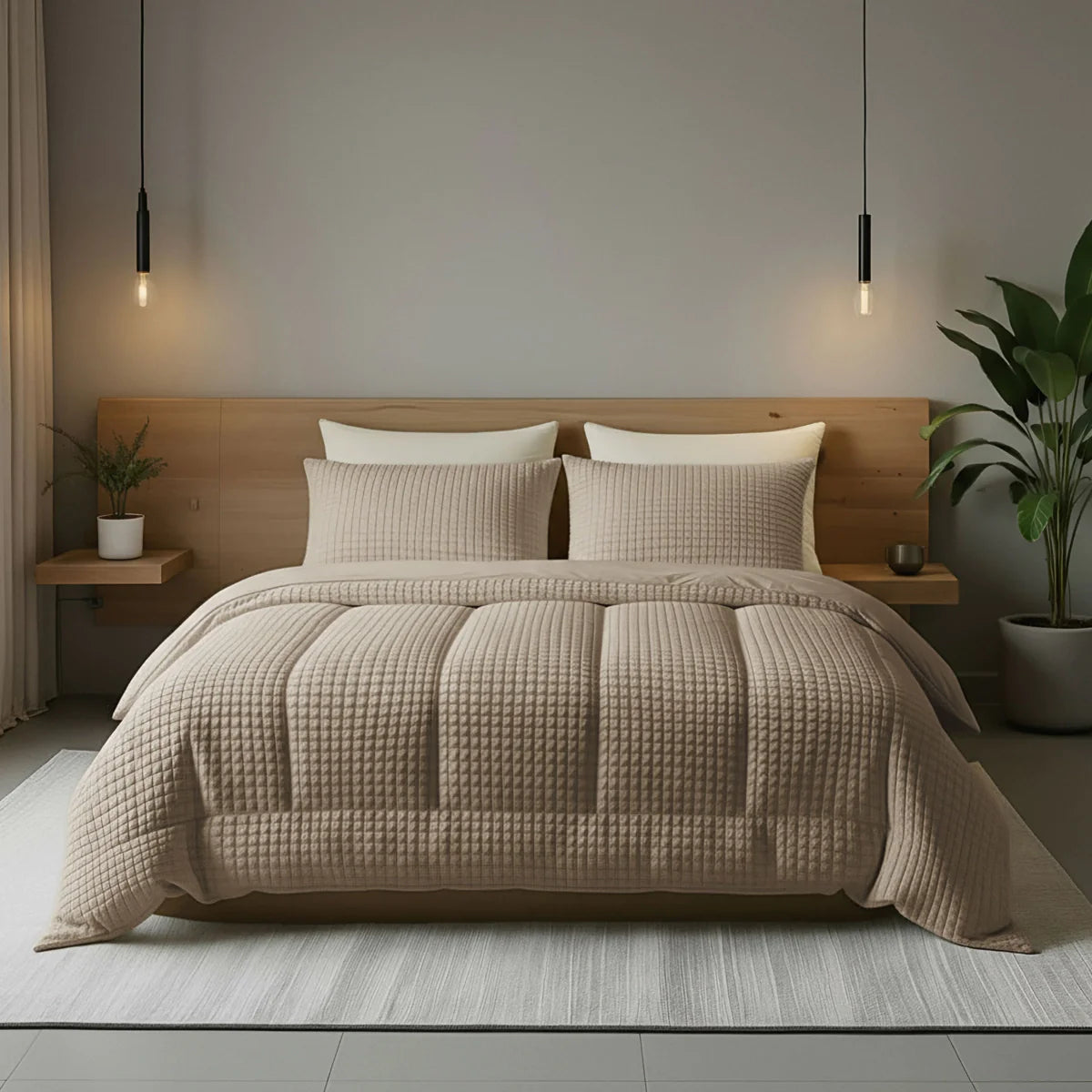 Zelesta Special Teddy Check Duvet - Taupe