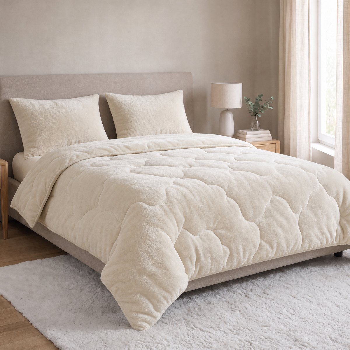 Zelesta Special Flannel Uni Pillowcases Set Of 2 - Beige